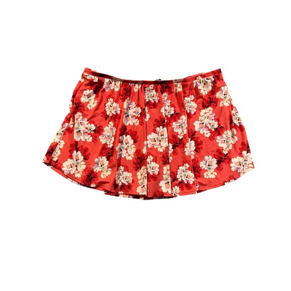 Torrid High Rise Swim Skirt Skort Women’s Size 6 6X Floral UPF 40 Summer Beach - Picture 10 of 12
